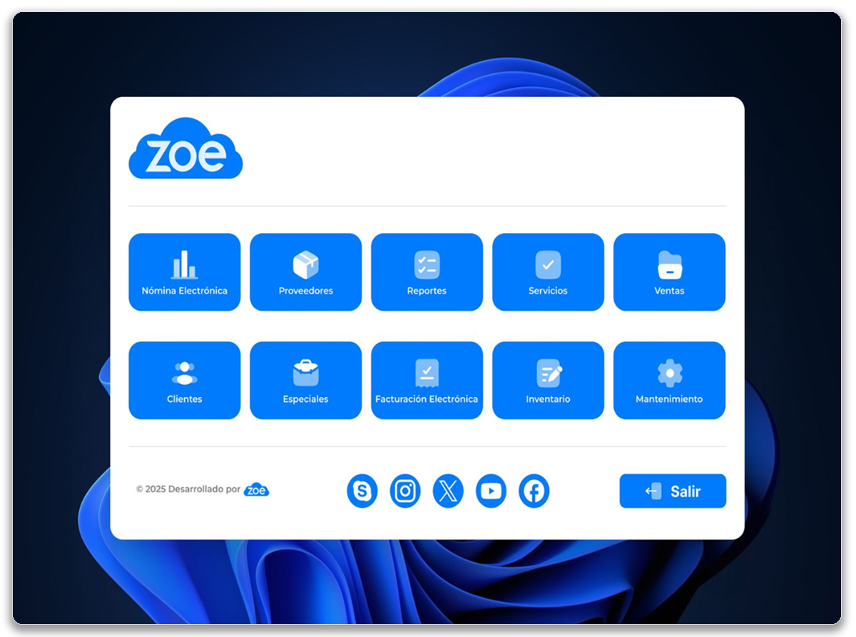 Dashboard Principal - Interfaz de gestión empresarial